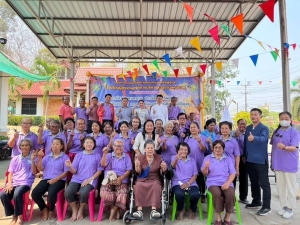 งานประเพณีบุญเดือนสาม(ประทายข้าวเปลือก) โรงเรียนผู้สูงอายุองค์การบริหารส่วนตำบลหนองคู