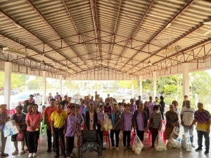 กิจกรรมเรียนรู้ การจัดสวัสดิการ คาราวานบุญ ฮักแพง แบ่งปันน้ำใจ  สร้างรอยยิ้มให้กับผู้สูงอายุ คนพิการ ผู้ป่วยติดเตียง และผู้ด้อยโอกาส ของโรงเรียนผู้สูงอายุองค์การบริหารส่วนตำบลหนองคู